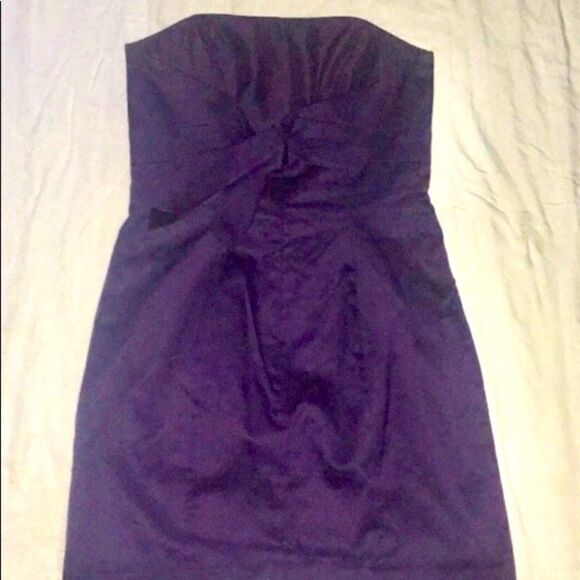 David’s Bridal, Strapless Semi-Formal Bridesmaid Dress Eggplant Purple Women’s 2 - Picture 3 of 5